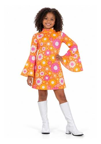 Far Out Flower Girls Dress Costume New Main