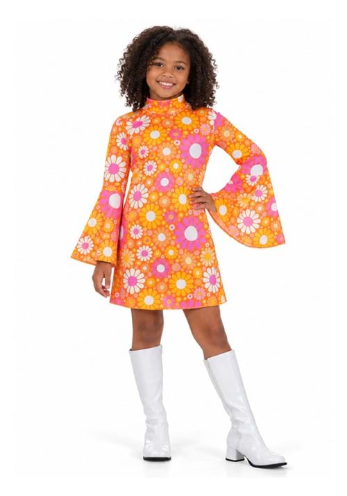 Far Out Flower Girls Dress Costume New Main