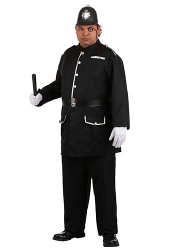Plus Size British Bobby Mens Costume