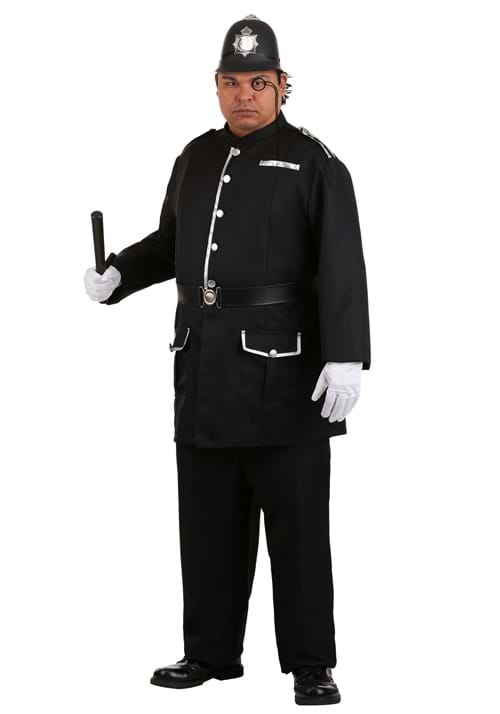 Plus Size British Bobby Mens Costume