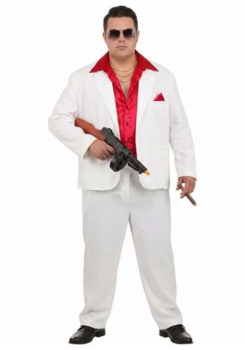 Plus Size Suave 80s Gangster Men's Costume upd