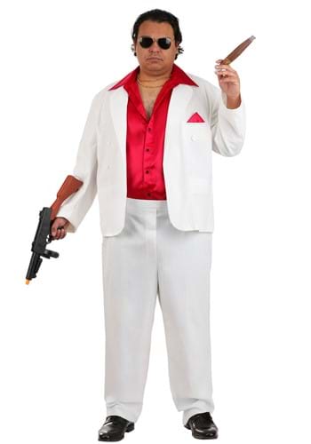Plus Size Suave 80s Gangster Mens Costume