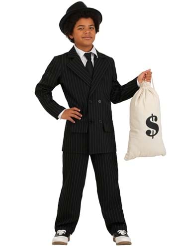 Pinstripe Gangster Suit Boys Costume