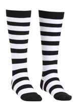 Black and White Striped Witch Socks for Girls