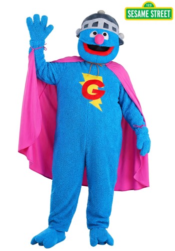 Plus Sesame Street Super Grover Mascot Mens Costume