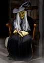 Animatronic Seated Witch Holding Candy Bowl Decoration