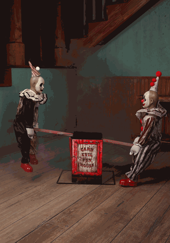 36 Inch Animated See Saw Clowns Decoration