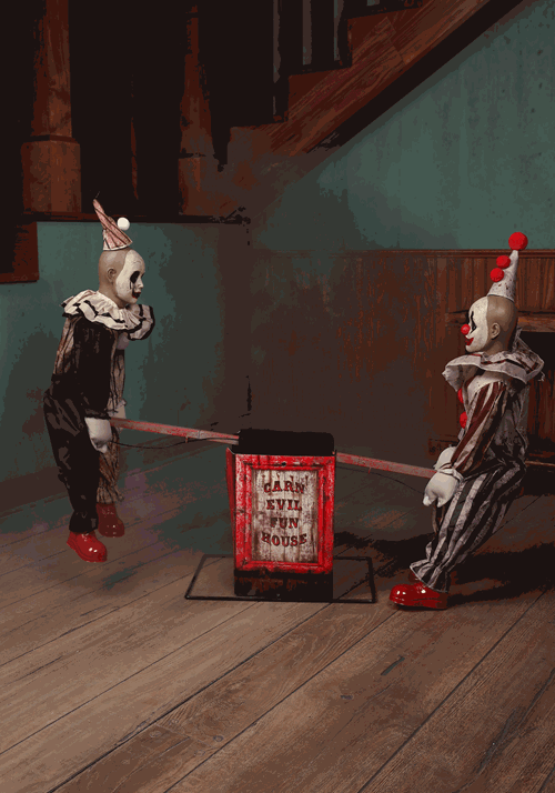 36 Inch Animated See Saw Clowns Decoration
