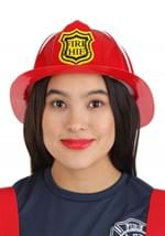 Red Firefighter Costume Helmet for Adults Alt 1