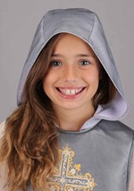 Girl's Shining Silver Joan of Arc Costume Alt 1