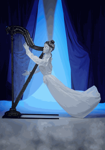 Animatronic Celeste the Restless Ghost Harp Main