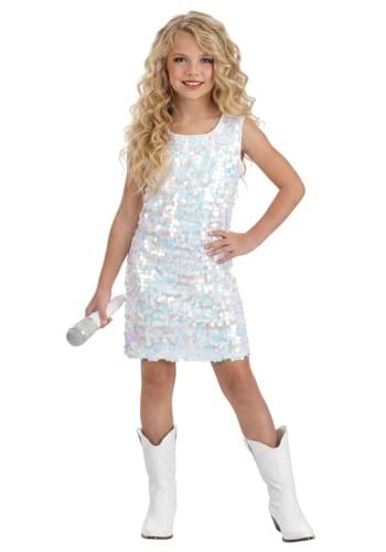 Girl's Iridescent Pop Star Dress Costume upd
