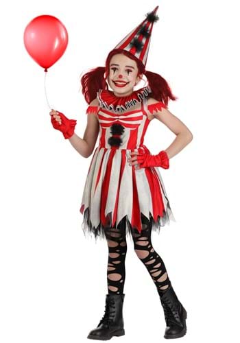 Sinister Circus Clown Girls Costume