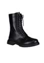 Black Combat Costume Boots for Adults