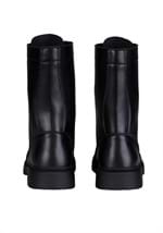 Black Combat Costume Boots for Adults Alt 2