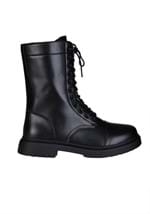 Black Combat Costume Boots for Adults Alt 4