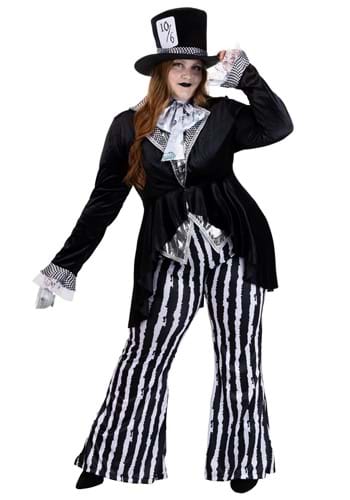 Plus Size Deluxe Dark Mad Hatter Womens Costume