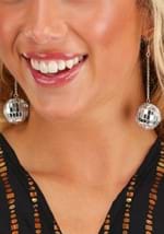 1 Inch Silver Disco Ball Costume Earrings