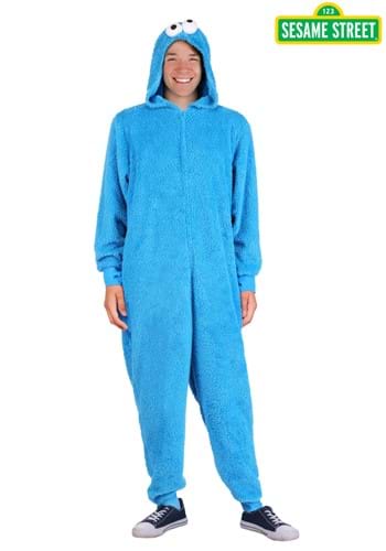 Cookie Monster Zip Adult Costume Onesie