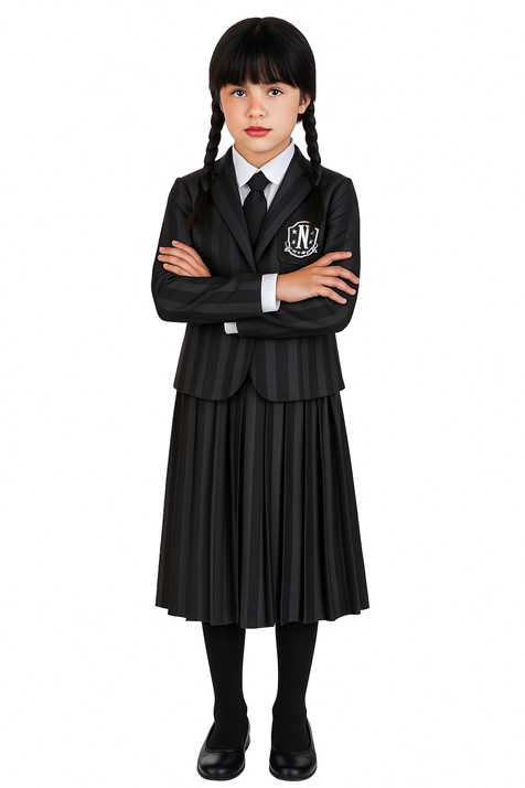 Girl's Wednesday Nevermore Costume