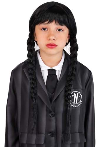 Wednesday Costume Wig for Girls