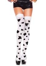 Cow Spot Print Thigh High Womens Tights