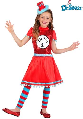 Dr Seuss Thing 1 2 Girls Costume Dress