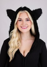Womens Cozy Fleece Bat Zip Up Dress Costume Alt 5