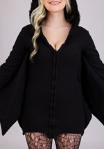 Womens Cozy Fleece Bat Zip Up Dress Costume Alt 6