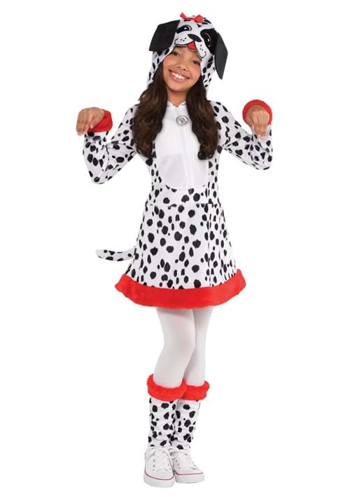 Dotted Dalmatian Doggy Costume Dress for Girls
