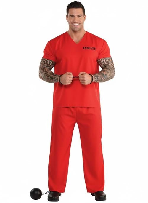 Adult Incarcerated Uniform Costume UPD