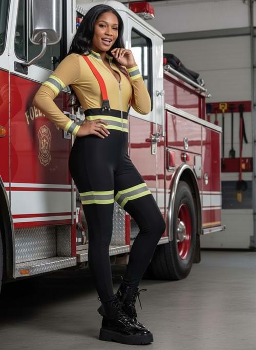 Classic Firefighter Womens Costume Main UPD