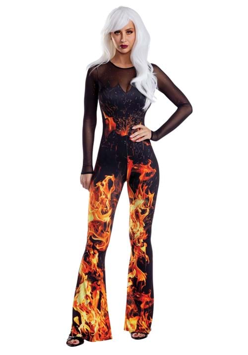 Flame Jumpsuit Womens Costume