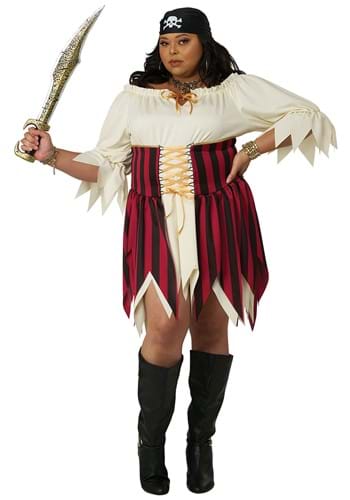 Plus Size Sultry Sea Pirate Womens Costume