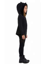 Kids Cozy Fleece Bat Zip Up Dress Alt 3