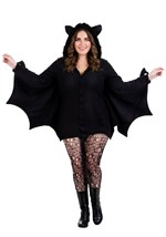 Plus Size Cozy Fleece Bat Zip Up Dress Costume for Women