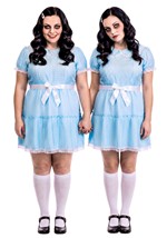 Plus Size Deluxe Creepy Twin Sister Women's Costume 7