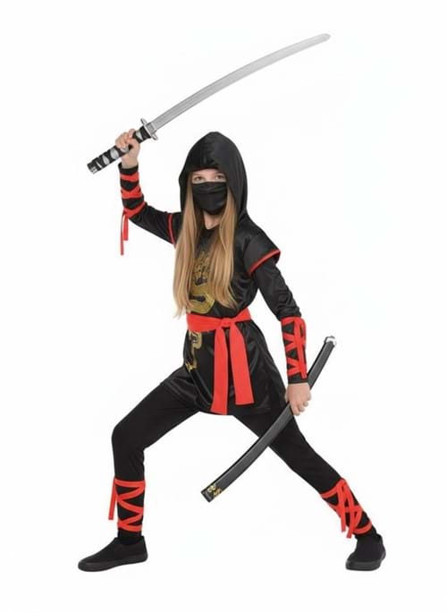 Gold Dragon Ninja Girls Costume UPD