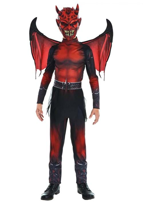 Red Demon Devil Boys Costume