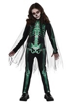 Glow Skeleton Reaper Costume for Girls 1