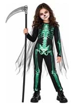 Glow Skeleton Reaper Costume for Girls upd