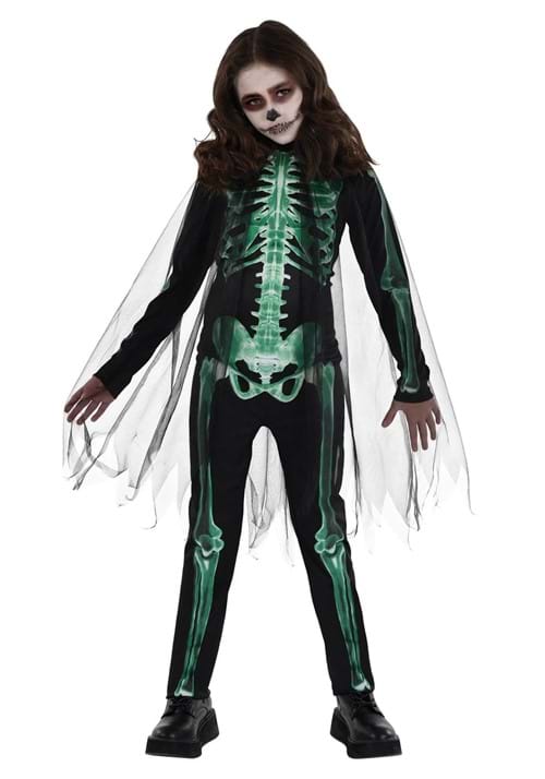 Glow Skeleton Reaper Costume for Girls