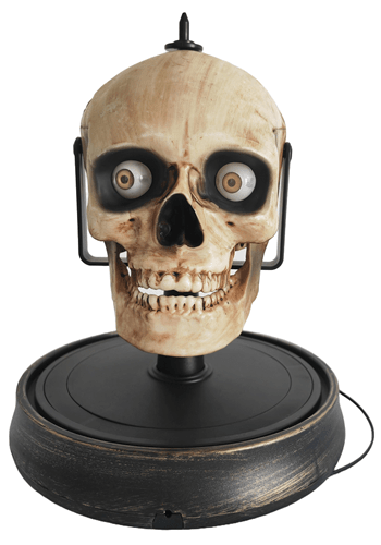 Talking Skull Bust Halloween Decoration