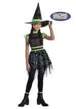 Girls Glow in the Dark Midnight Witch Costume