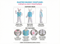 Seasonal Easter Bunny Costume for Adults