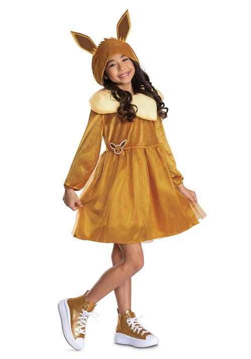 Girls Pokemon Eevee Hooded Costume Dress