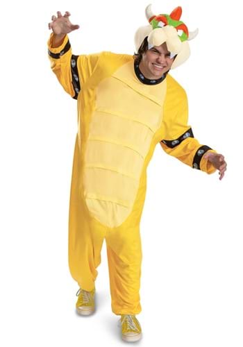 Super Mario Bowser Hooded Jumpsuit Costume for Adults