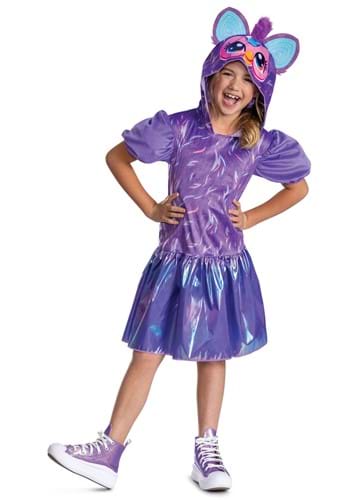 Purple Furby Girls Costume Dress