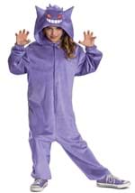 Deluxe Pokemon Gengar Hooded Jumpsuit Kids Costume Alt 3