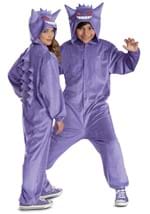 Deluxe Pokemon Gengar Hooded Jumpsuit Kids Costume Alt 2